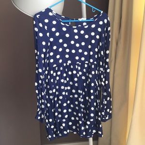 Roxy polka dot long sleeve dress